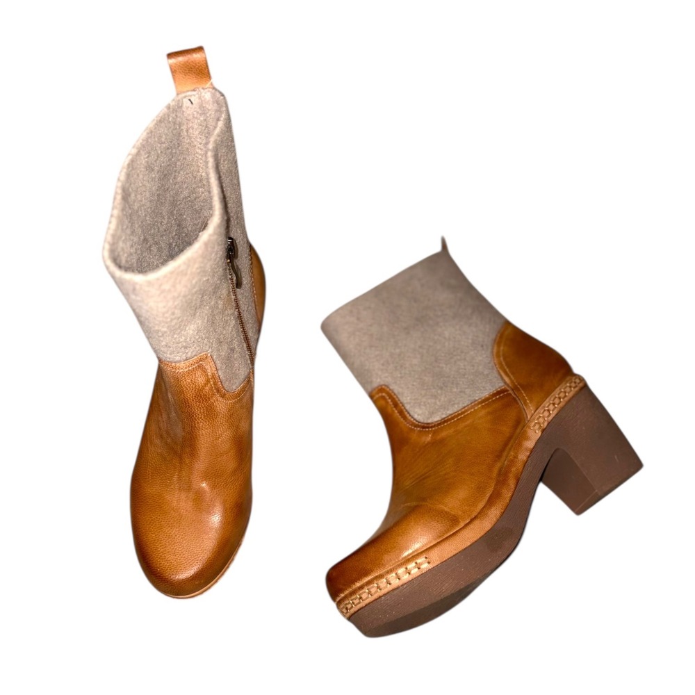Sundance Antelope Sato‎ Booties sz 7 Gorgeous!! Color  Cognac/Beige - Picture 5 of 9